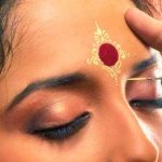 Tilak on forehead